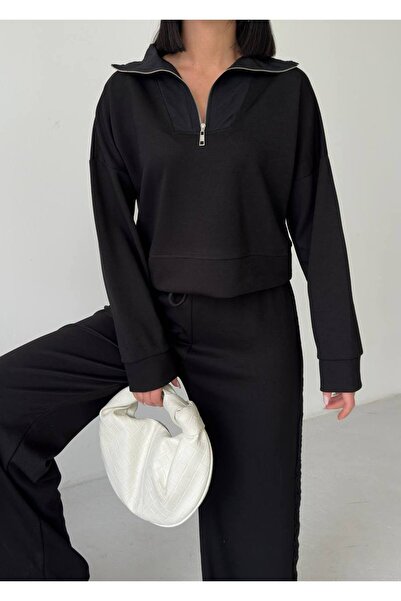 Tarzımızbir Half Zipper Modal Fabric Tracksuit Suit Parachute