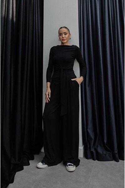 Havoş Black modal set with tie detail