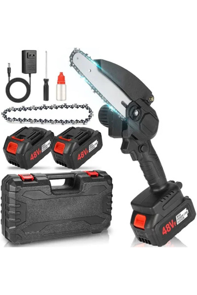 OEM Electric Chainsaw 6 Inch with 2 Batteries 48V - Portable -(2000 RPM)