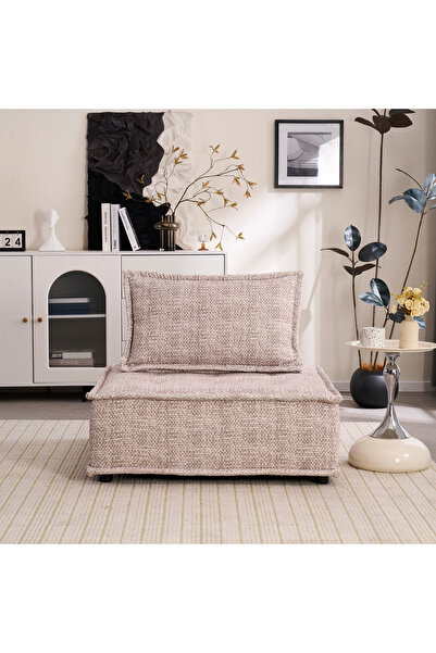 Home Box كرسي مجلس قماش من موفو ديار - بيج