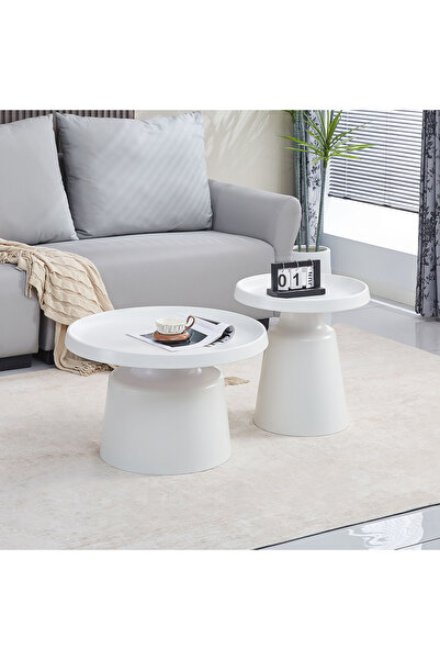 Generic طاولة قهوة موفو جامبو - طقم من قطعتين