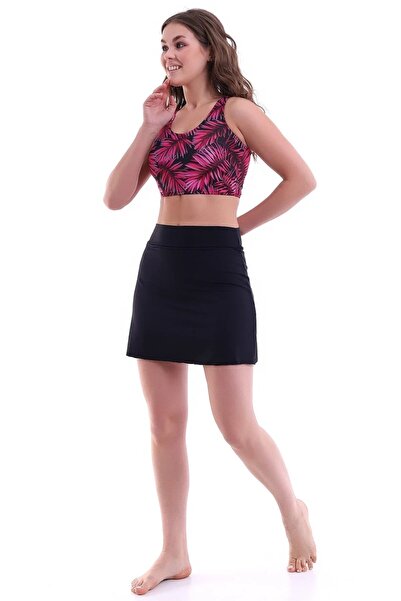 aydenahome Kadın ŞORT ETEKLİ Badi Bikini Takımı Badi İç Kısmına Dikili Göğüs ...