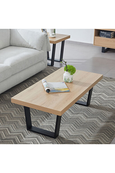 Home Box Iris Coffee Table -Natural & Black