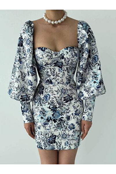 nedo7    Arlon Balloon Sleeve Mini Dress