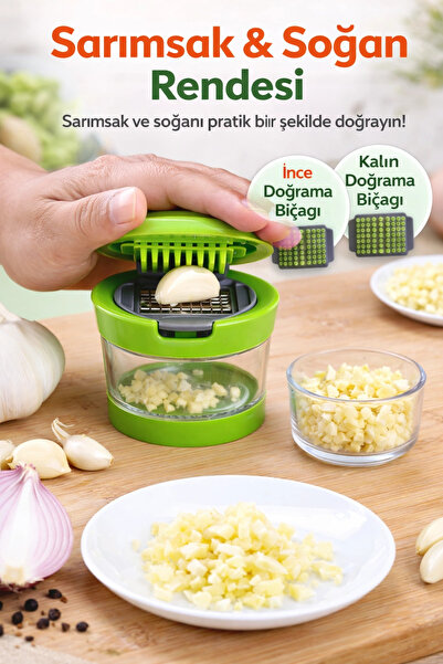 lowell home Practical Garlic and Onion Chopper with Removable Bowl and Lid – ...
