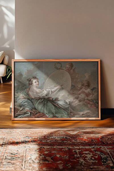 Postifull Vintage slika, poster u drvenom okviru, vintage zidni dekor