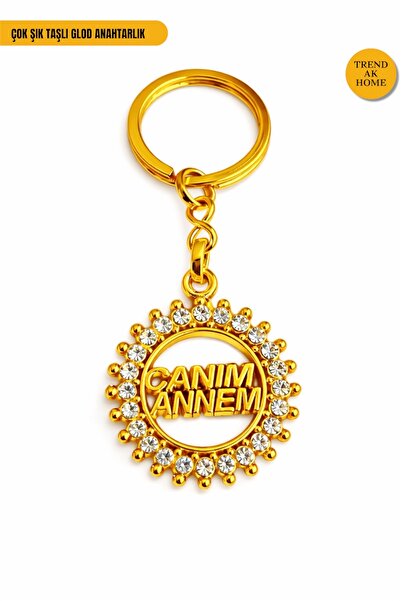 OSKAR FIRÇA Very Stylish Gold Stone Keychains – Colorful Shiny Crystal Stone ...