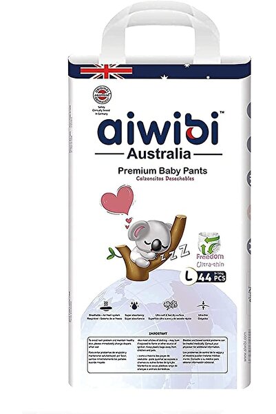Aiwibi حفاضات أطفال فاخرة فائقة الرقة - (كبيرة، 44 حفاضة)