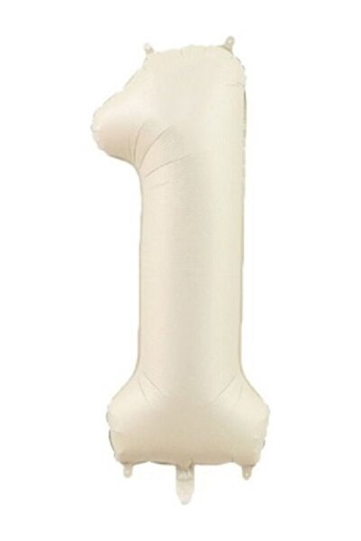 BenimMarifetlerim Number 1 Cream Foil Balloon 34 Inch 86 cm
