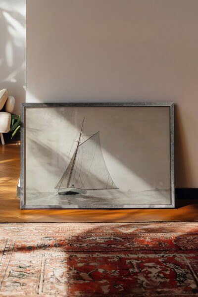 Postifull Tablou vintage, poster cu rama argintie, decor de perete vintage