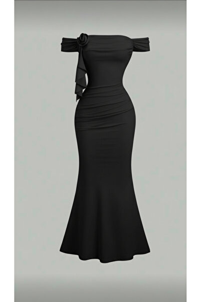 Dressco İsabella - Düşük Kol Balık Form Maxi Elbise