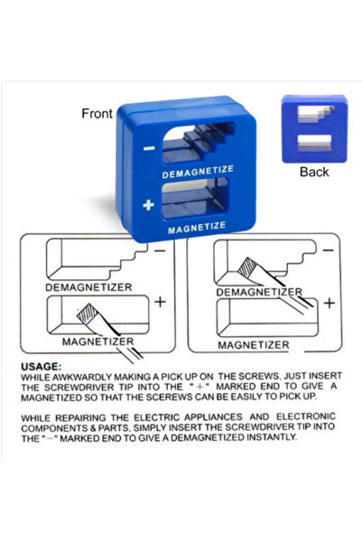 Choice4 Demagnetizer blue 4Pcs Multipurpose Handle Screwdrivers Set With Magn...
