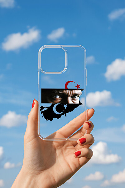 LivaLime iPhone 15 Pro Max Uyumlu Atatürk ve Türkiye Haritası Tasarım Baskılı...