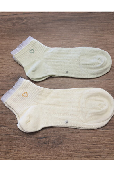 TChic Heart Detailed Tulle Ruffled Socks