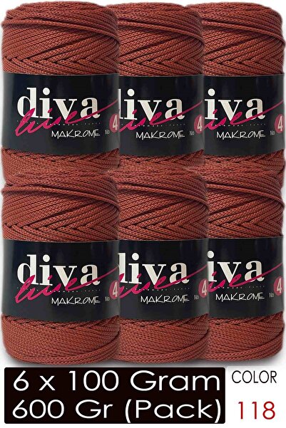 Diva İplik Diva Macrame Cord Thick (No:4) 118 Tan (Pack of 6)