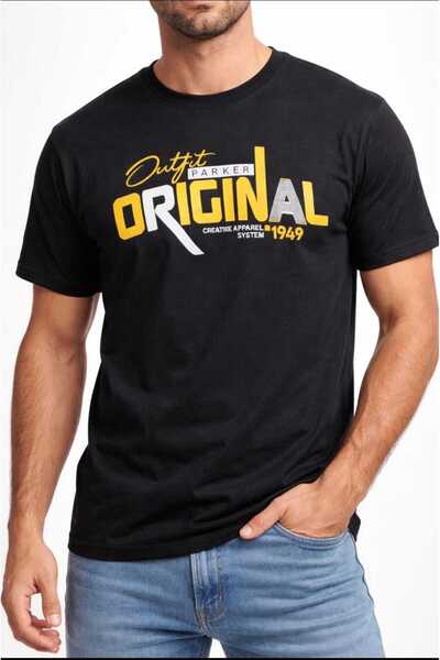 Lario TRICOU BĂRBAȚI ORIGINAL, IMPRIMAT, OVERSIZE, CU GULER ROTUND, CU FORMĂ ...