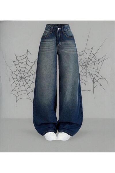 Fro line Kadın baggy yeşil tint salaş Jean pantolon