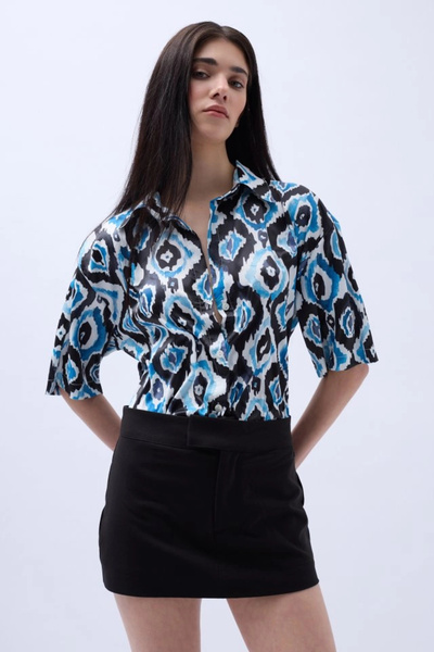 nedo7    Patterned Satin Shirt
