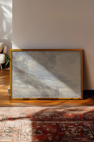 Postifull Tablou vintage, poster cu rama aurie, decor de perete vintage