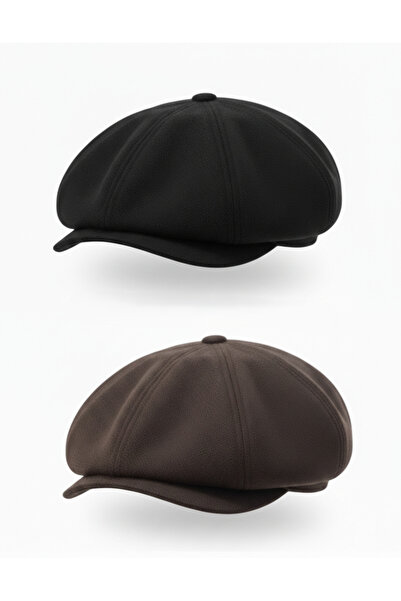 derikem Men's Winter Cap Hat Eight-Piece Classic Model British Cap