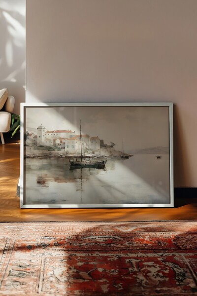 Postifull Vintage slika, poster u beloj ramovini, vintage zidni dekor