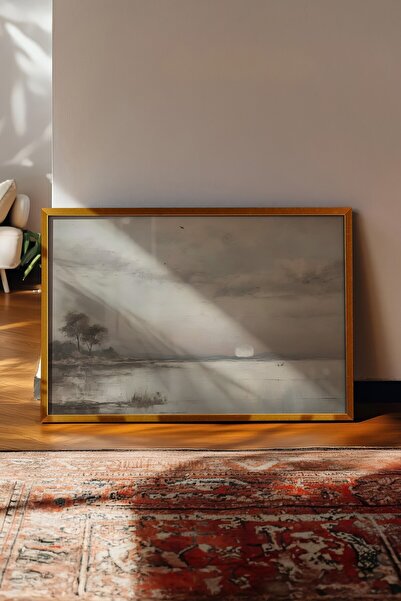 Postifull Tablou vintage, poster cu rama aurie, decor de perete vintage