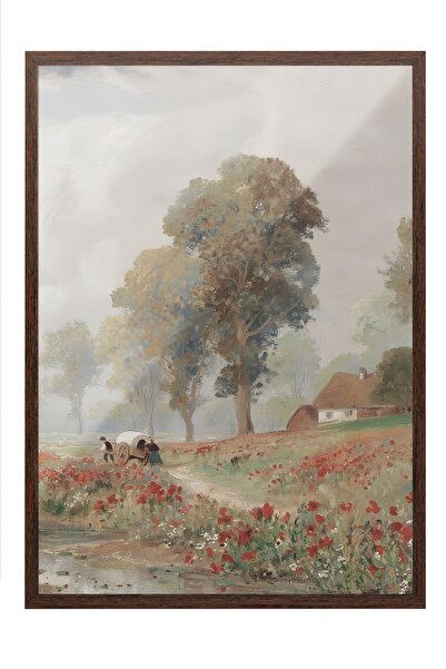 Postifull Vintage slika, poster u smeđoj ramovani, vintage zidni dekor