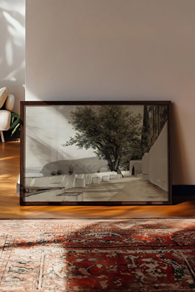 Postifull Vintage slika, poster u smeđoj ramovani, vintage zidni dekor