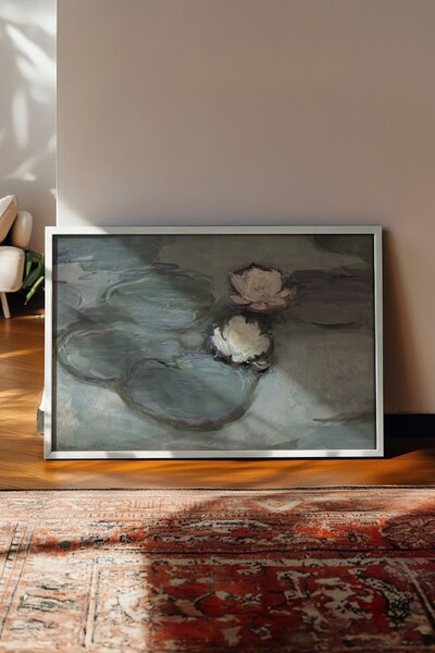 Postifull Tablou vintage, poster cu rama alba, decor de perete vintage