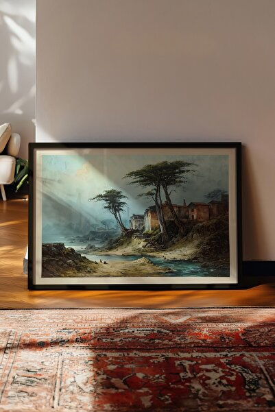 Postifull Tablou vintage, poster cu cadru negru, decor de perete vintage