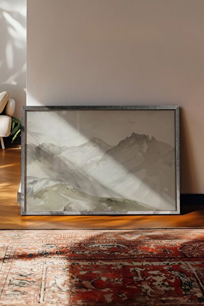 Postifull Tablou vintage, poster cu rama argintie, decor de perete vintage