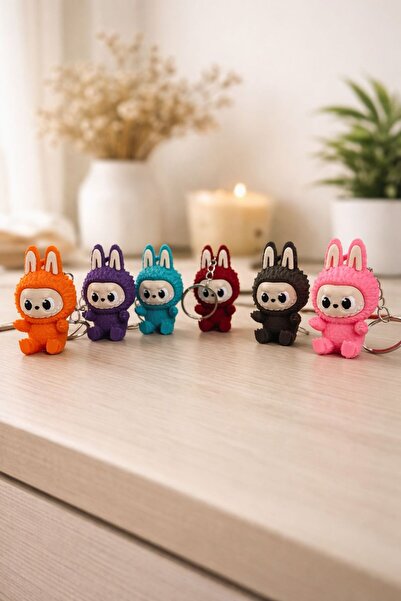 nextprintX سلسلة مفاتيح لابوبو ميني الملونة - زينة للحقائب وإكسسوار للمفاتيح