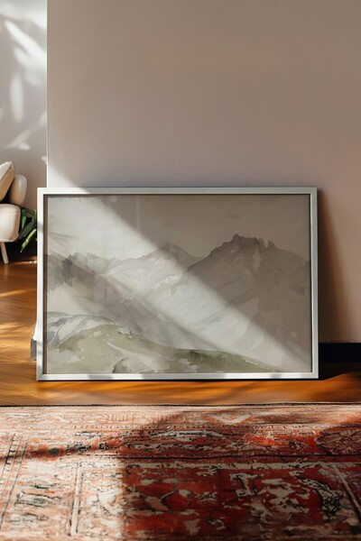 Postifull Tablou vintage, poster cu rama alba, decor de perete vintage