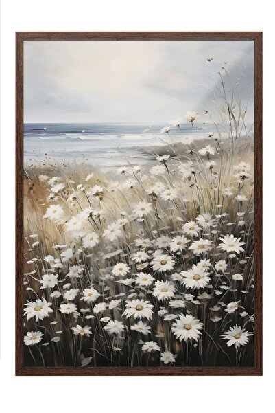 Postifull Tablou vintage, poster cu rama maro, decor de perete vintage