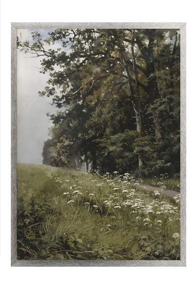 Postifull Tablou vintage, poster cu rama argintie, decor de perete vintage