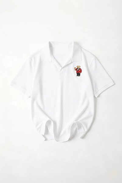 Wonraces Men's Comfortable Fit Half Placket Polo Collar Gentleman Teddy Bear ...