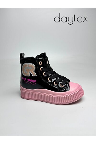 Daytex Black Powder High-Top Girl's Boots |   Sneaker Style Stylish Baby Shoes