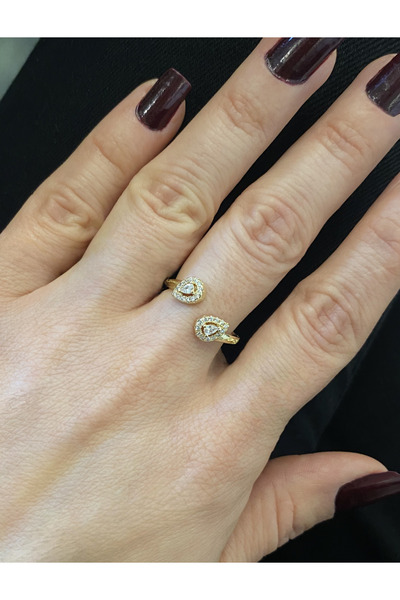 GOX Double Drop Stone Ring