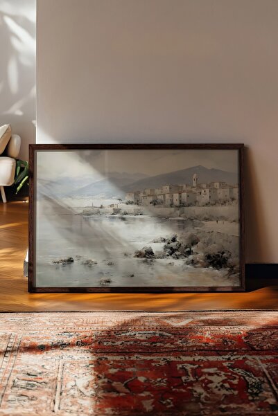 Postifull Vintage slika, poster u smeđoj ramovani, vintage zidni dekor