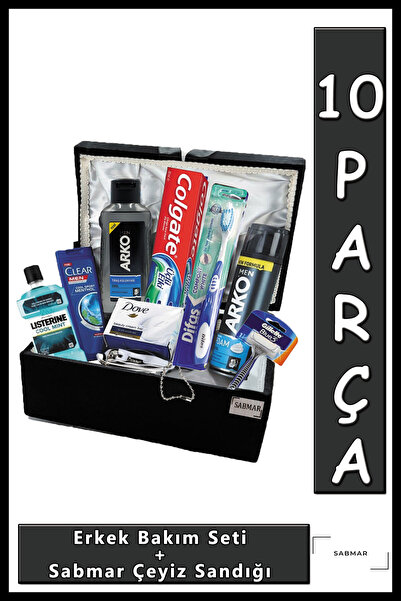 Arko Men Damat Bohçası Erkek Bohça Seti Damat Nişan Bohça Seti Erkek Bakım Se...