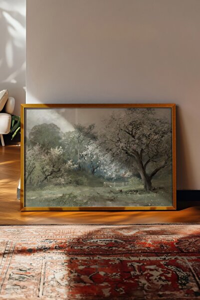 Postifull Vintage Tablo, Gold Çerçeveli Poster, Vintage Duvar Dekoru