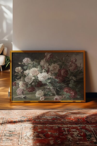 Postifull Tablou vintage, poster cu rama aurie, decor de perete vintage