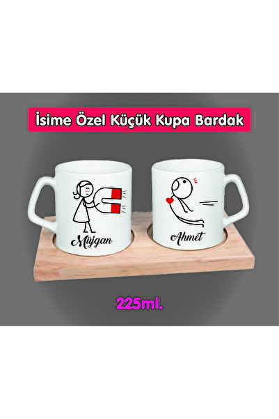 DKDZ SHOP Sevgililere Küçük Boy Kupa Bardak ve Alt Taban-002