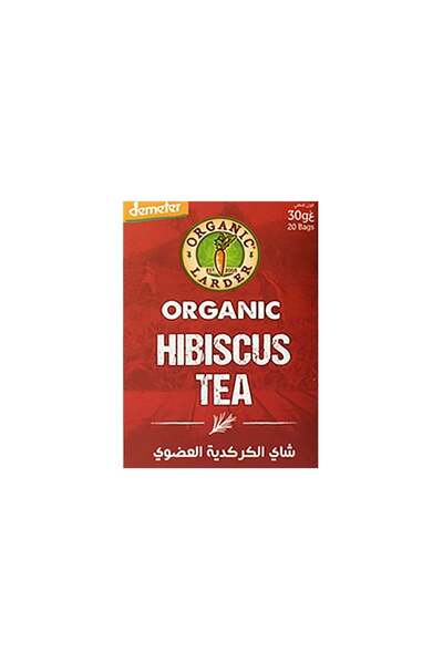 Organic Larder شاي الكركديه الطبيعي، 20 كيس شاي