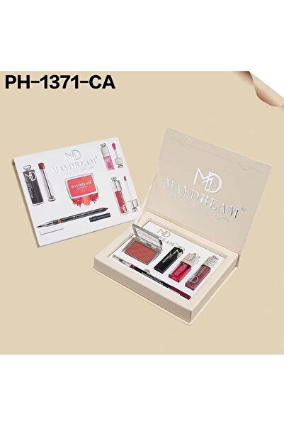 Beautiful Lipstick set + lip gloss + lip liner + powder blush
