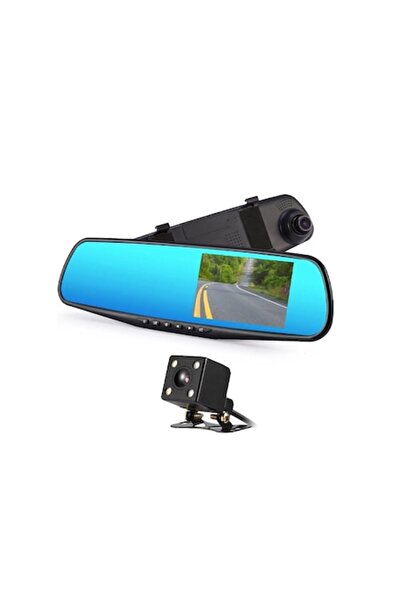 Eliandeco Rearview Mirror with Front and Rear Camera