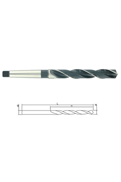 Tivoly Κυλινδρικά τρυπάνια με κωνικό στέλεχος για μέταλλο DIN 345, τύπος N, 1...