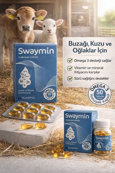 LAPHARMA Swaymin kapsül buzağı ve kuzular için tamamlayıcı vitamin mineral ta...