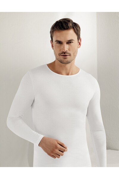 Şahinler Men'S, 92% Cotton 8% Elastane, White, Long Sleeve, Stretch Fabric , ...