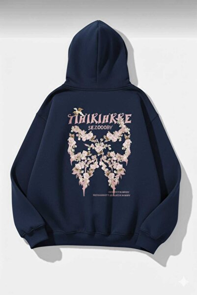 Framgan Ženska majica sa cvetnim uzorkom Štampano Oversize kroj Sa kapuljačom...